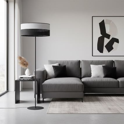 Lampa stojąca KARBON, 1x E27, 15 W, 230 V — czarna/szara