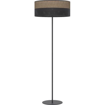 Lampa stojąca KARBON 1xE27/15W/230V czarna/brązowa