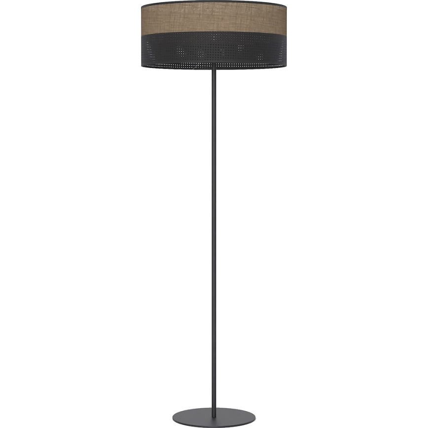 Lampa stojąca KARBON 1xE27/15W/230V czarna/brązowa
