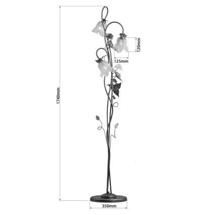 Lampa stojąca KATERINA 3xE14/40W/230V