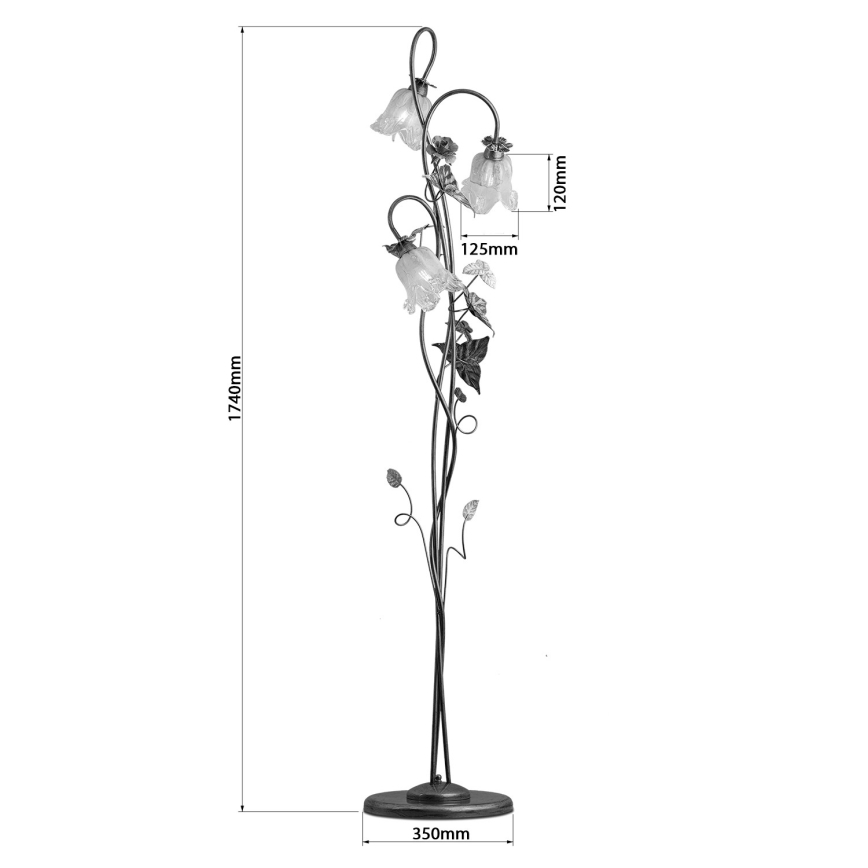 Lampa stojąca KATERINA 3xE14/40W/230V