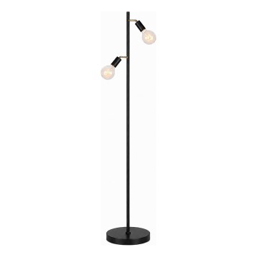 Lampa stojąca LED 2xE27/7W/230V 2000K czarna/złota