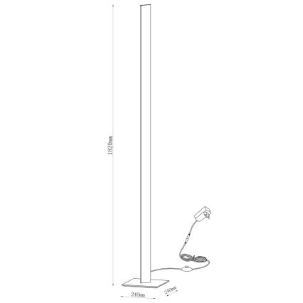 Lampa stojąca LED BERNADETTA LED/28W/230V 4000K biała