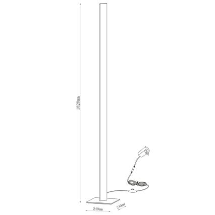 Lampa stojąca LED BERNADETTA LED/28W/230V 4000K czarna