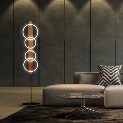 Lampa stojąca LED MELISA LED/25W/230V sosna
