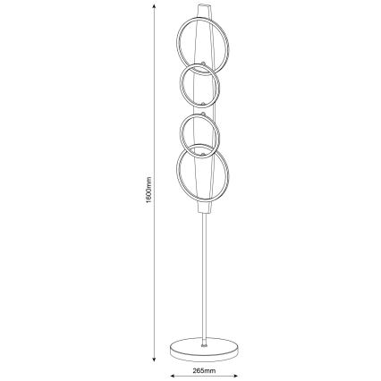 Lampa stojąca LED MELISA LED/25W/230V sosna