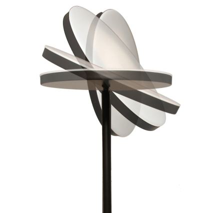 LED ściemnialna lampa stojąca NORA LED/25W/230V 2200/3000/4000K + LED/5W 3000K czarna + zdalne sterowanie