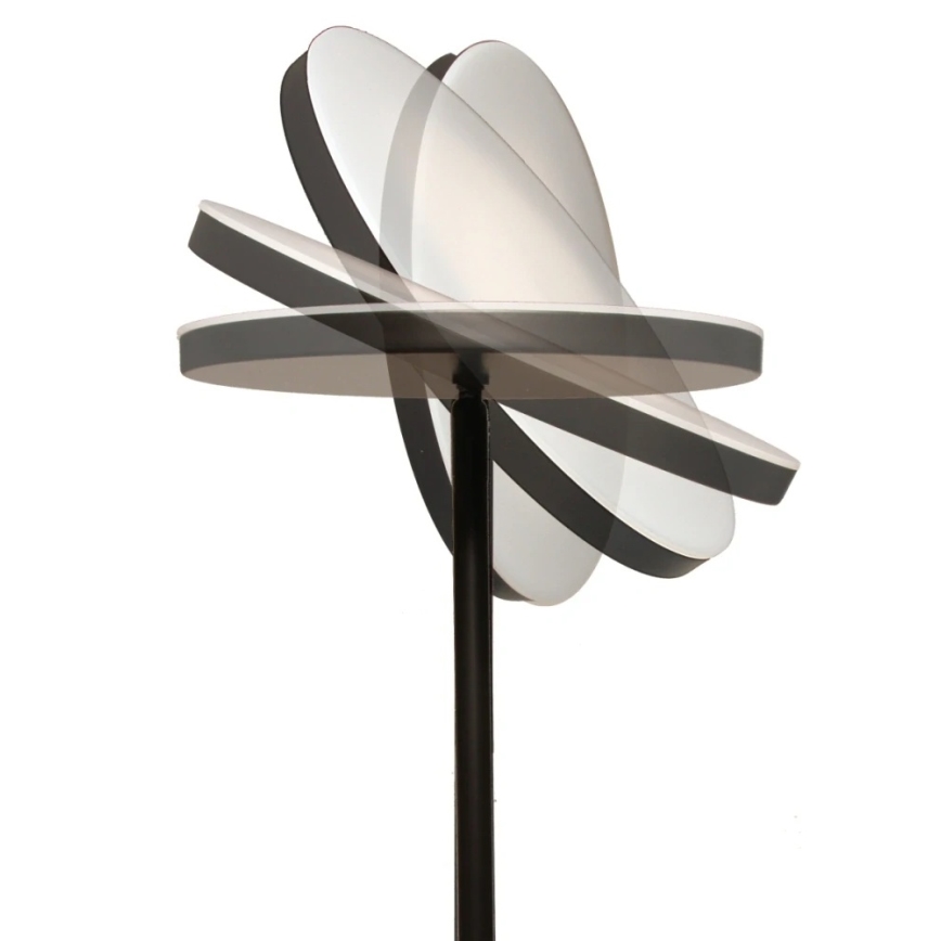 LED ściemnialna lampa stojąca NORA LED/25W/230V 2200/3000/4000K + LED/5W 3000K czarna + zdalne sterowanie