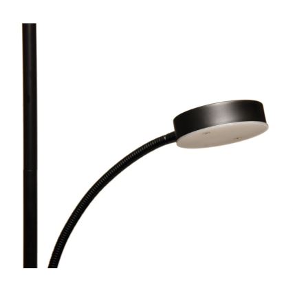 LED ściemnialna lampa stojąca NORA LED/25W/230V 2200/3000/4000K + LED/5W 3000K czarna + zdalne sterowanie