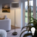 Lampa stojąca LED TUNJA 1xE27/20W/230V śr. 38 cm czarna/brązowa