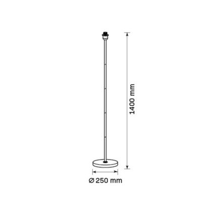 Lampa stojąca LED TUNJA 1xE27/20W/230V, średnica 38 cm, złota/szara