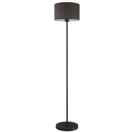 Lampa stojąca LED TUNJA 1xE27/20W/230V Ø 30 cm czarna/brązowa