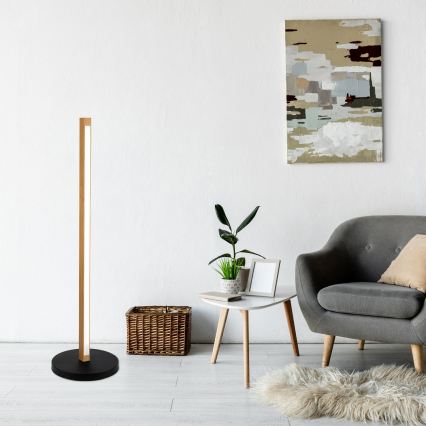 Lampa stojąca LED VERDE LED/18W/230V 3000K dąb/czarny
