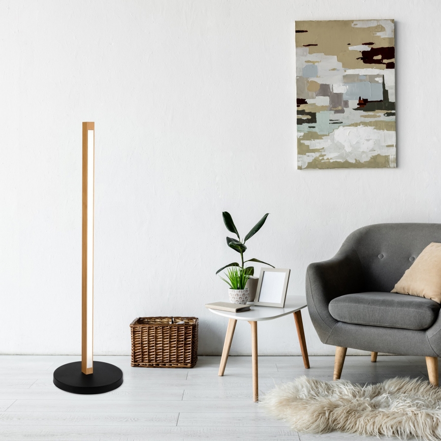 Lampa stojąca LED VERDE LED/18W/230V 3000K dąb/czarny