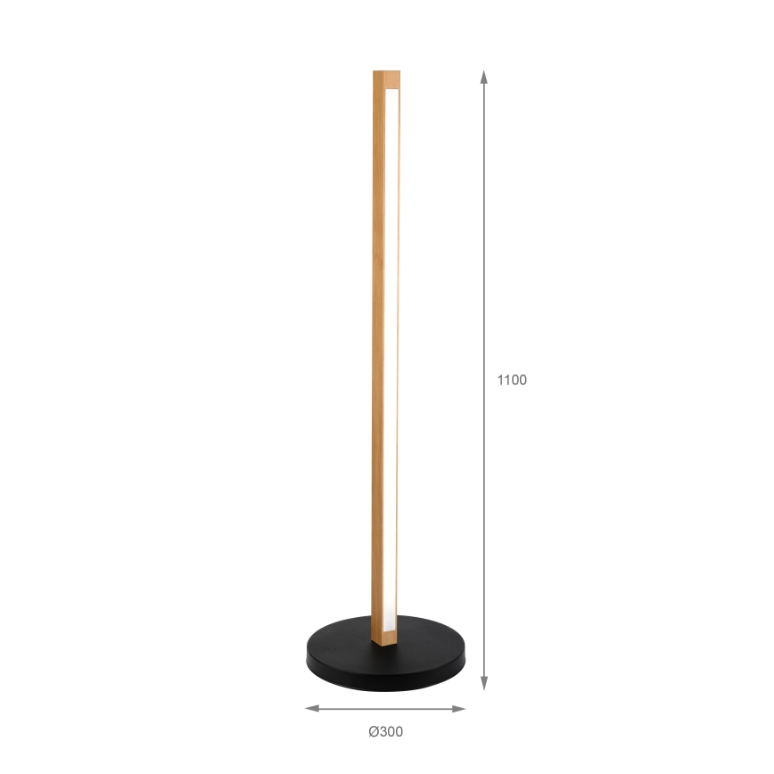 Lampa stojąca LED VERDE LED/18W/230V 3000K dąb/czarny