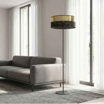 Lampa stojąca LUX 1xE27/15W/230V czarna/złota
