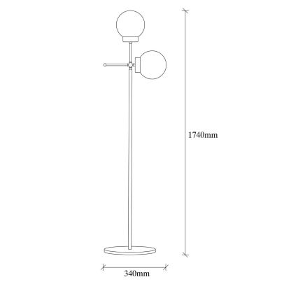 Lampa stojąca MUDONI 2xE27/40W/230V