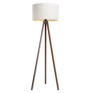 Lampa stojąca STANDART 1xE27/60W/230V biała/wenge