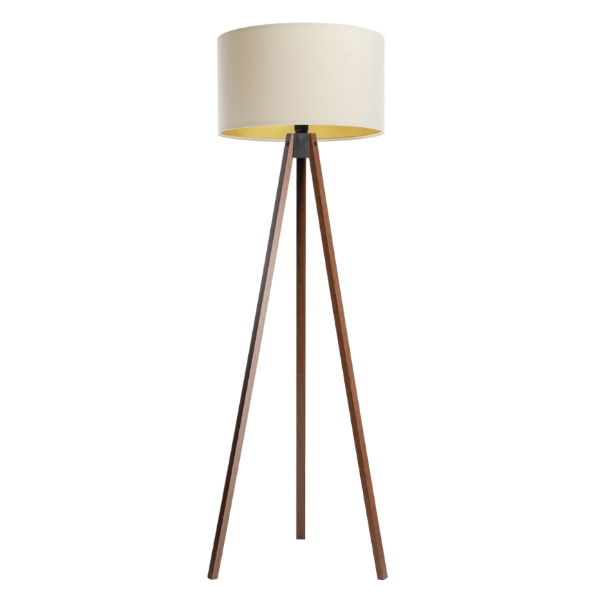 Lampa stojąca STANDART 1xE27/60W/230V kremowa/wenge