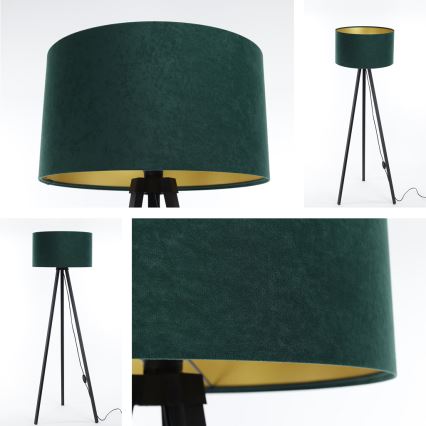 Lampa stojąca STANDART 1xE27/60W/230V zielona/wenge