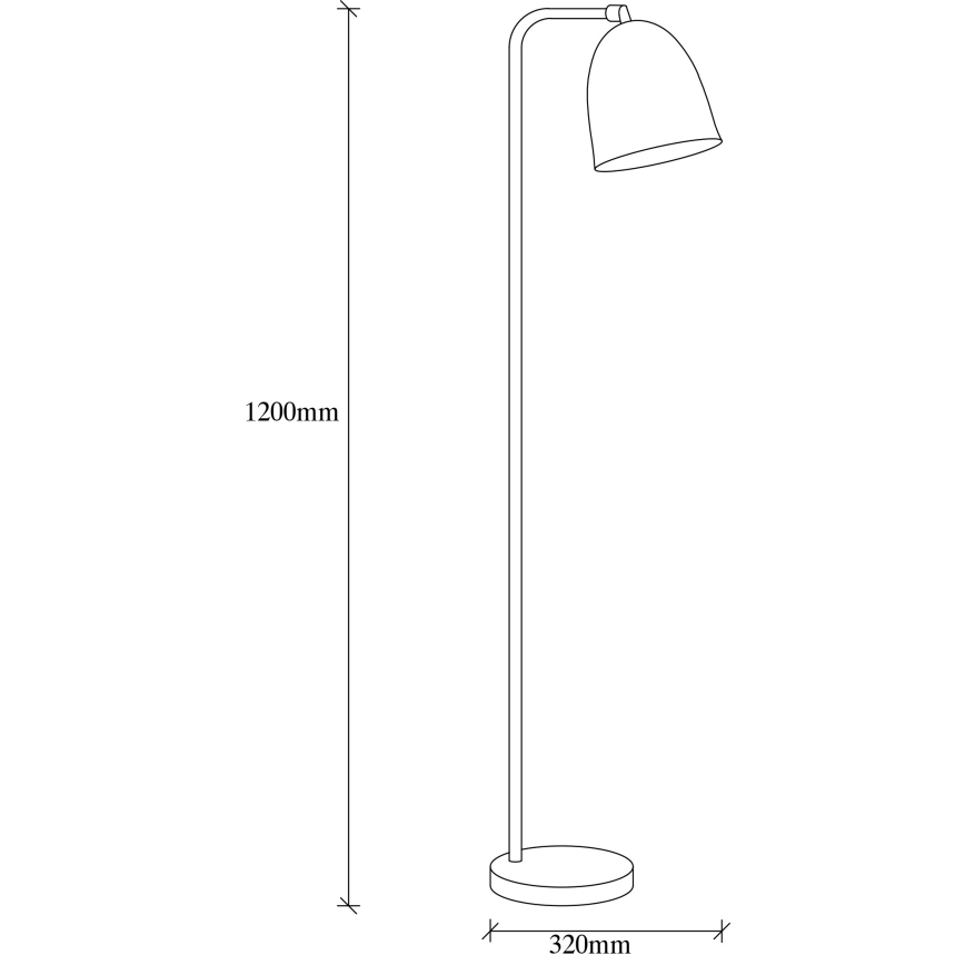 Lampa stojąca TATTOO 1xE27/40W/230V czarna