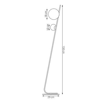 Lampa stojąca TATU 2xG9/8W/230V czarna