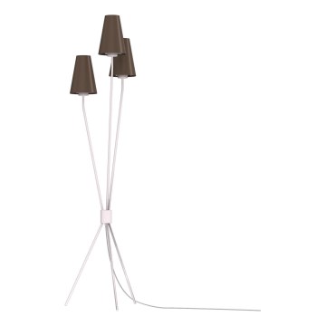 Lampa stojąca TREFOT 3xE14/15W/230V brązowa/kremowa