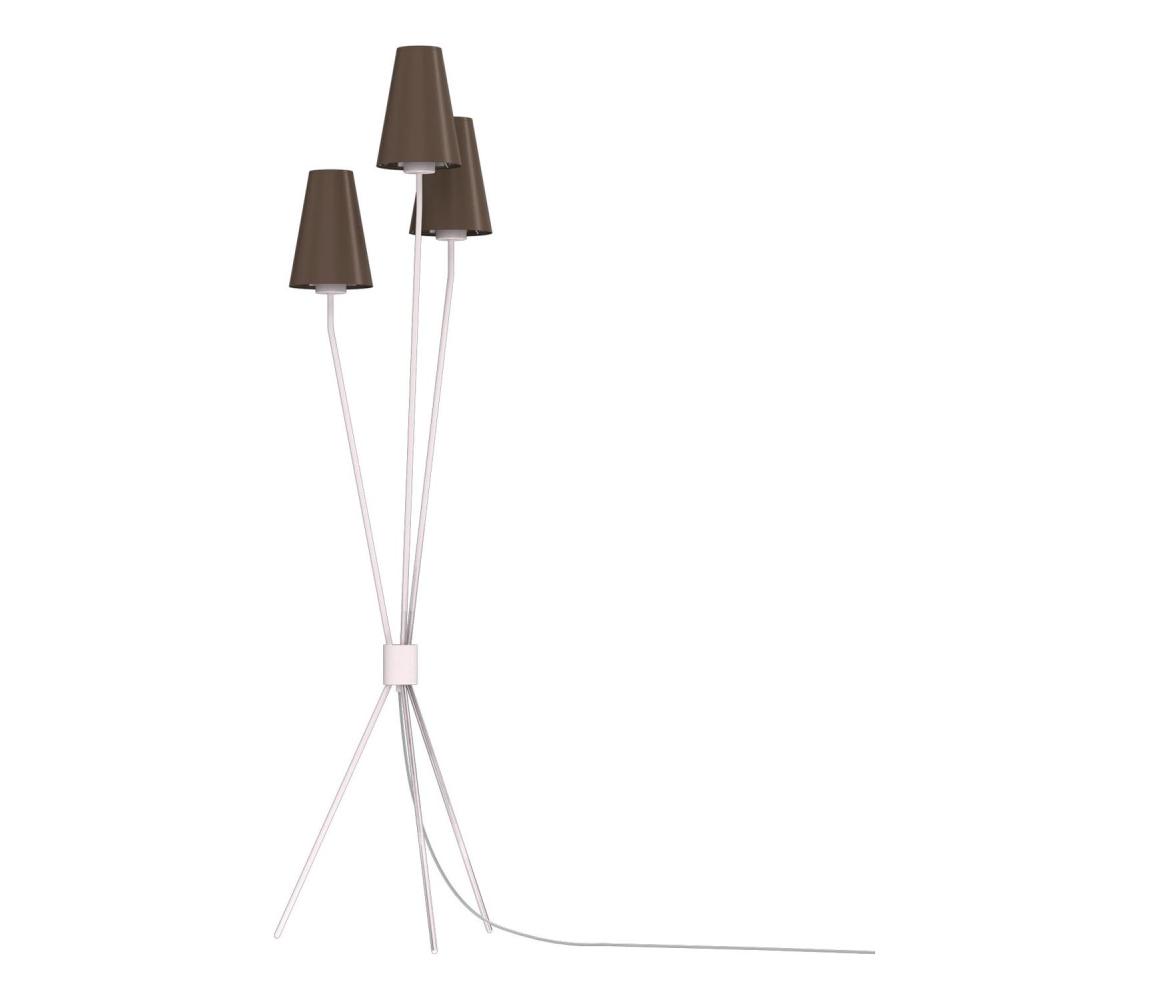 Lampa stojąca TREFOT 3xE14/15W/230V brązowa/kremowa