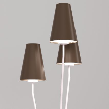 Lampa stojąca TREFOT 3xE14/15W/230V brązowa/kremowa