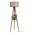 Lampa stojąca TRIPOD 1xE27/60W/230V beżowy/brązowy