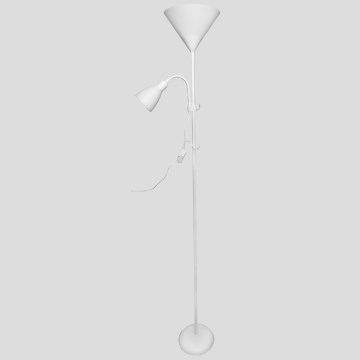 Lampa stojąca WENDY 1xE27/100W/230V + 1xE14/40W biała