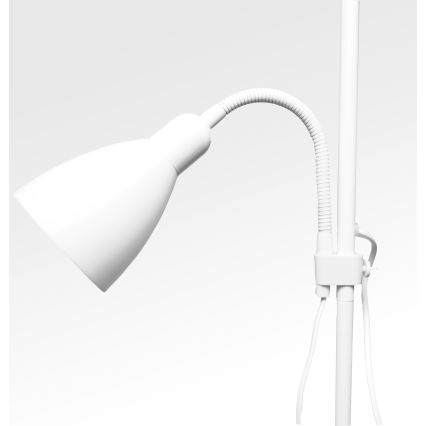 Lampa stojąca WENDY 1xE27/100W/230V + 1xE14/40W biała