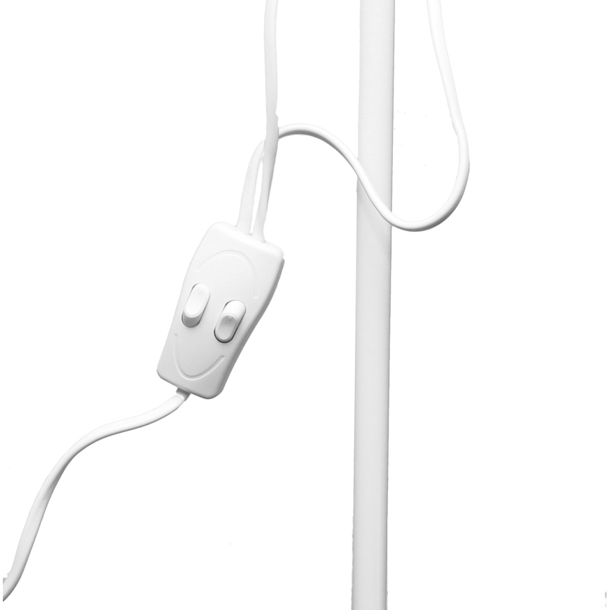 Lampa stojąca WENDY 1xE27/100W/230V + 1xE14/40W biała