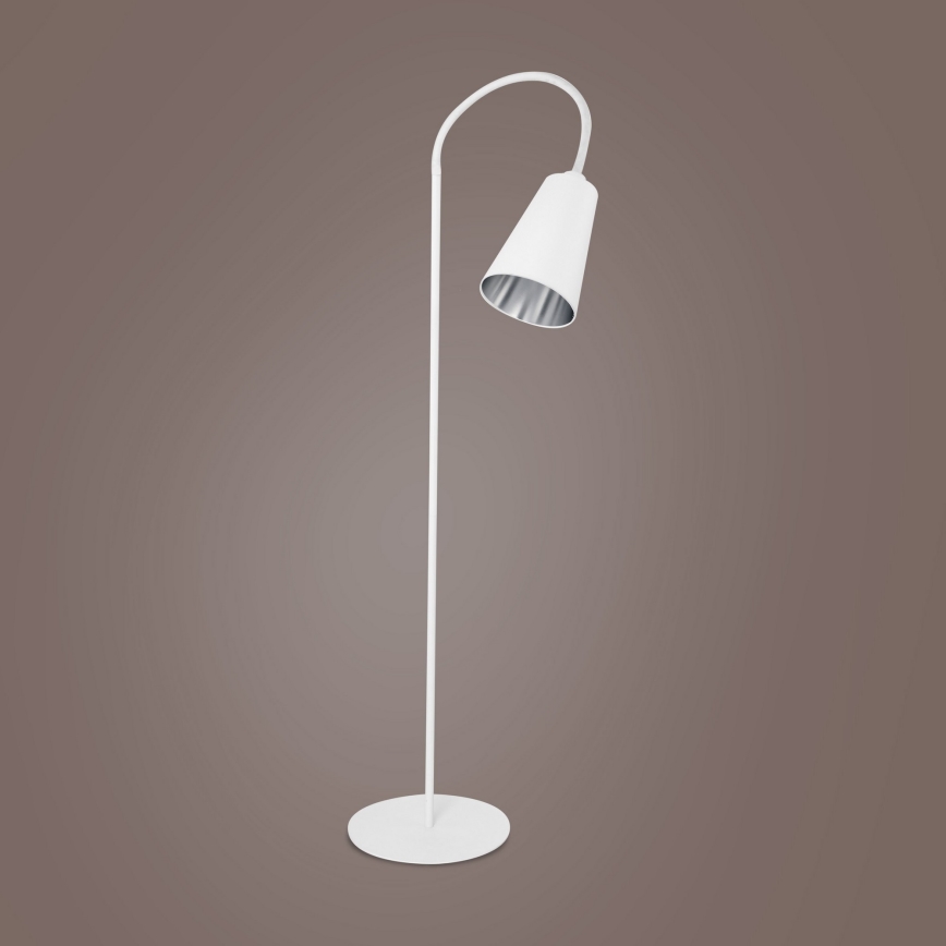 Lampa stojąca WIRE 1xE27/15W/230V biała/srebrna