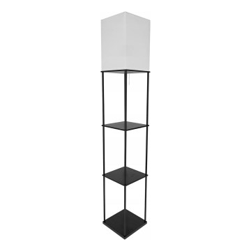 Lampa stojąca z półkami 1xE27/40W/230V 160 cm czarna/biała