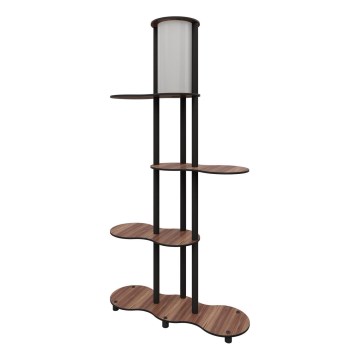 Lampa stojąca z półkami NOTO 1xE27/40W/230V brązowa/czarna
