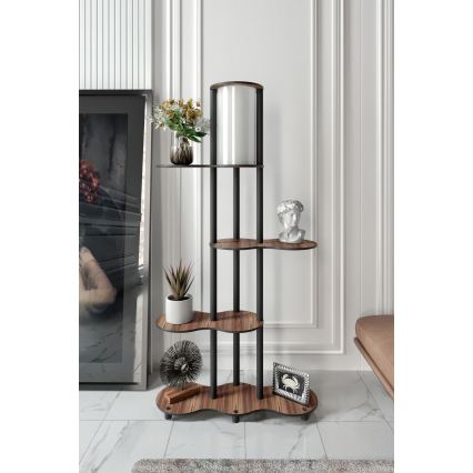 Lampa stojąca z półkami NOTO 1xE27/40W/230V brązowa/czarna
