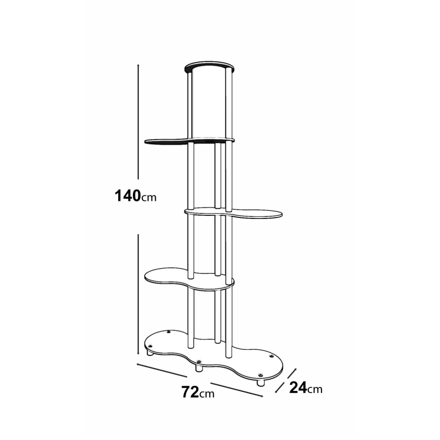 Lampa stojąca z półkami NOTO 1xE27/40W/230V brązowa/czarna