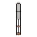 Lampa stojąca z półkami NOTO 1xE27/40W/230V brązowa/czarna