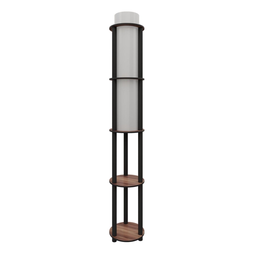Lampa stojąca z półkami NOTO 1xE27/40W/230V brązowa/czarna