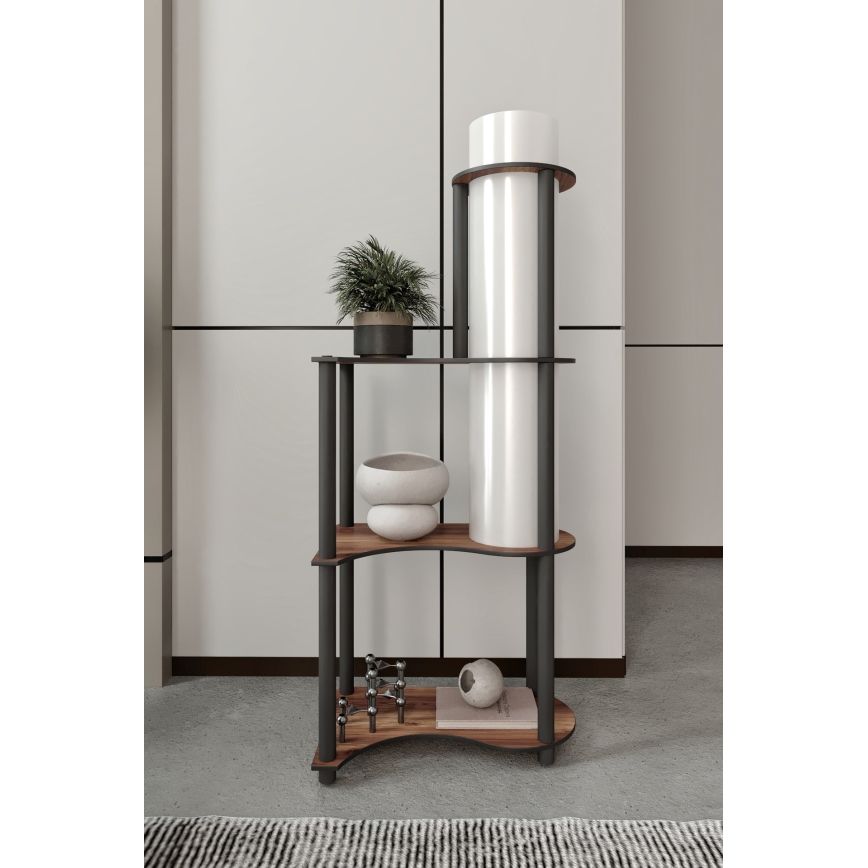 Lampa stojąca z półkami NOTO 1xE27/40W/230V brązowa/czarna