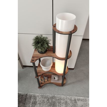 Lampa stojąca z półkami NOTO 1xE27/40W/230V brązowa/czarna