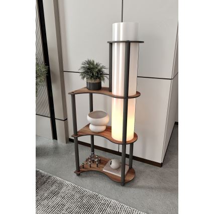 Lampa stojąca z półkami NOTO 1xE27/40W/230V brązowa/czarna