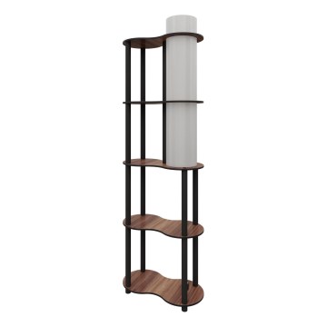 Lampa stojąca z półkami NOTO 1xE27/40W/230V brązowa/czarna