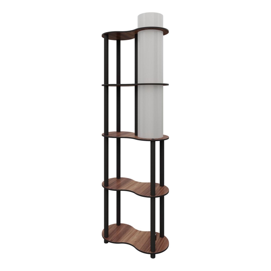 Lampa stojąca z półkami NOTO 1xE27/40W/230V brązowa/czarna