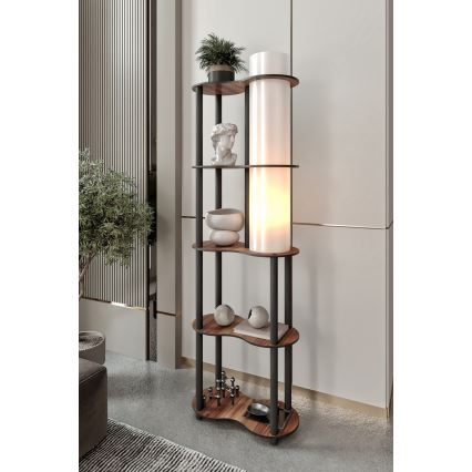 Lampa stojąca z półkami NOTO 1xE27/40W/230V brązowa/czarna