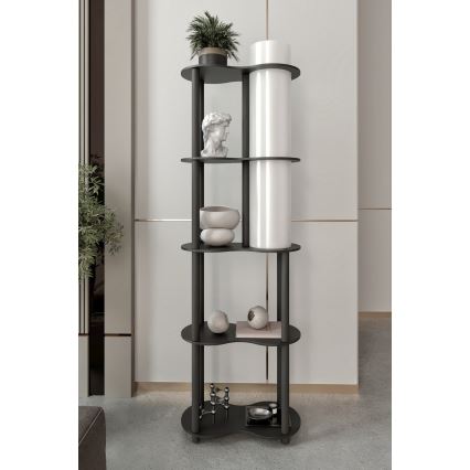 Lampa stojąca z półkami NOTO 1xE27/40W/230V czarna