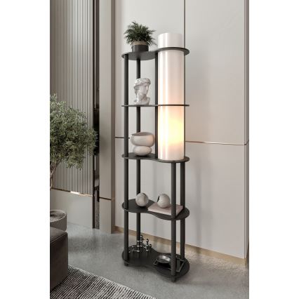 Lampa stojąca z półkami NOTO 1xE27/40W/230V czarna