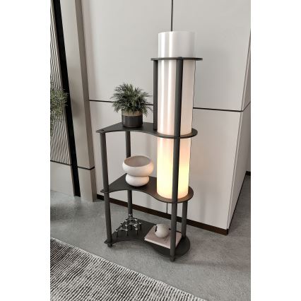 Lampa stojąca z półkami NOTO 1xE27/40W/230V czarna