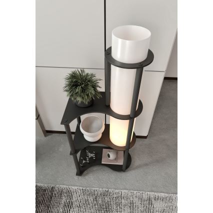 Lampa stojąca z półkami NOTO 1xE27/40W/230V czarna